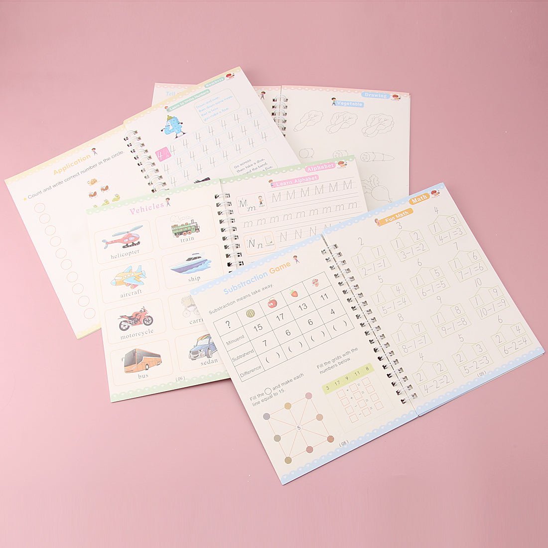 Reusable English Handwriting Magic Practice Book Non Bleeding Paper