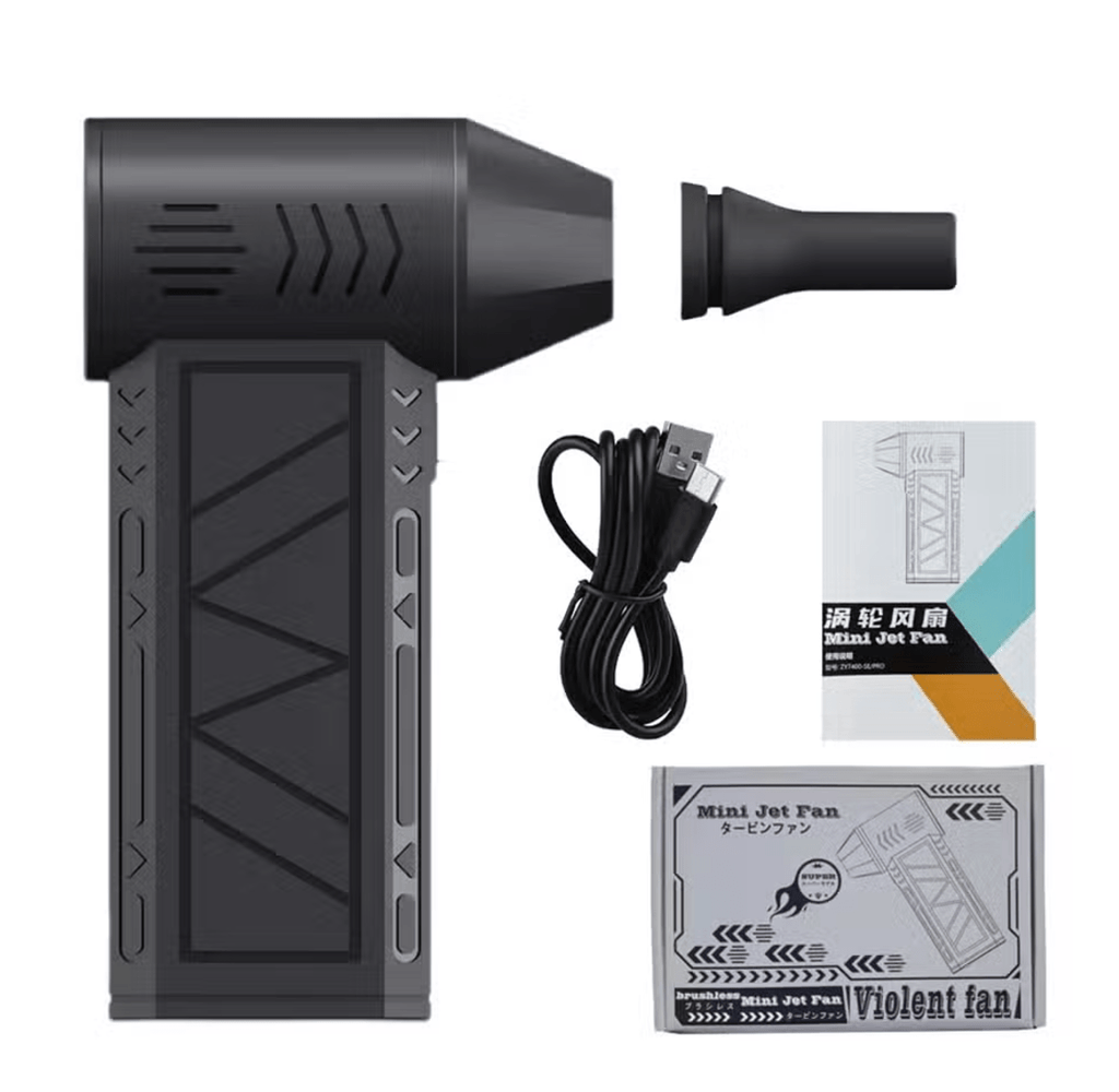 Mini Jet Fan Blower with LED Light for Dust and BBQ Fire Use