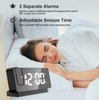Multi-Functional LED Digital Projector Alarm Clock With Night Light