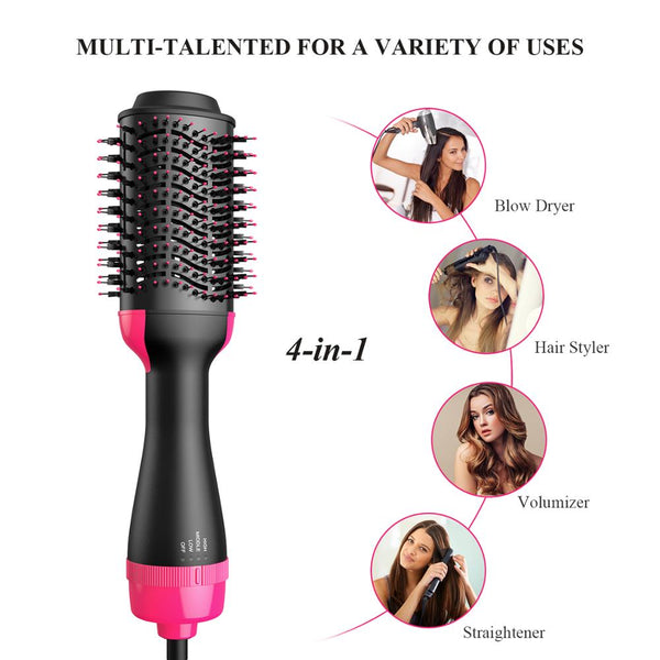 One Step Hot Air Brush Volumizer Styler With Ionic And Ceramic Barrel