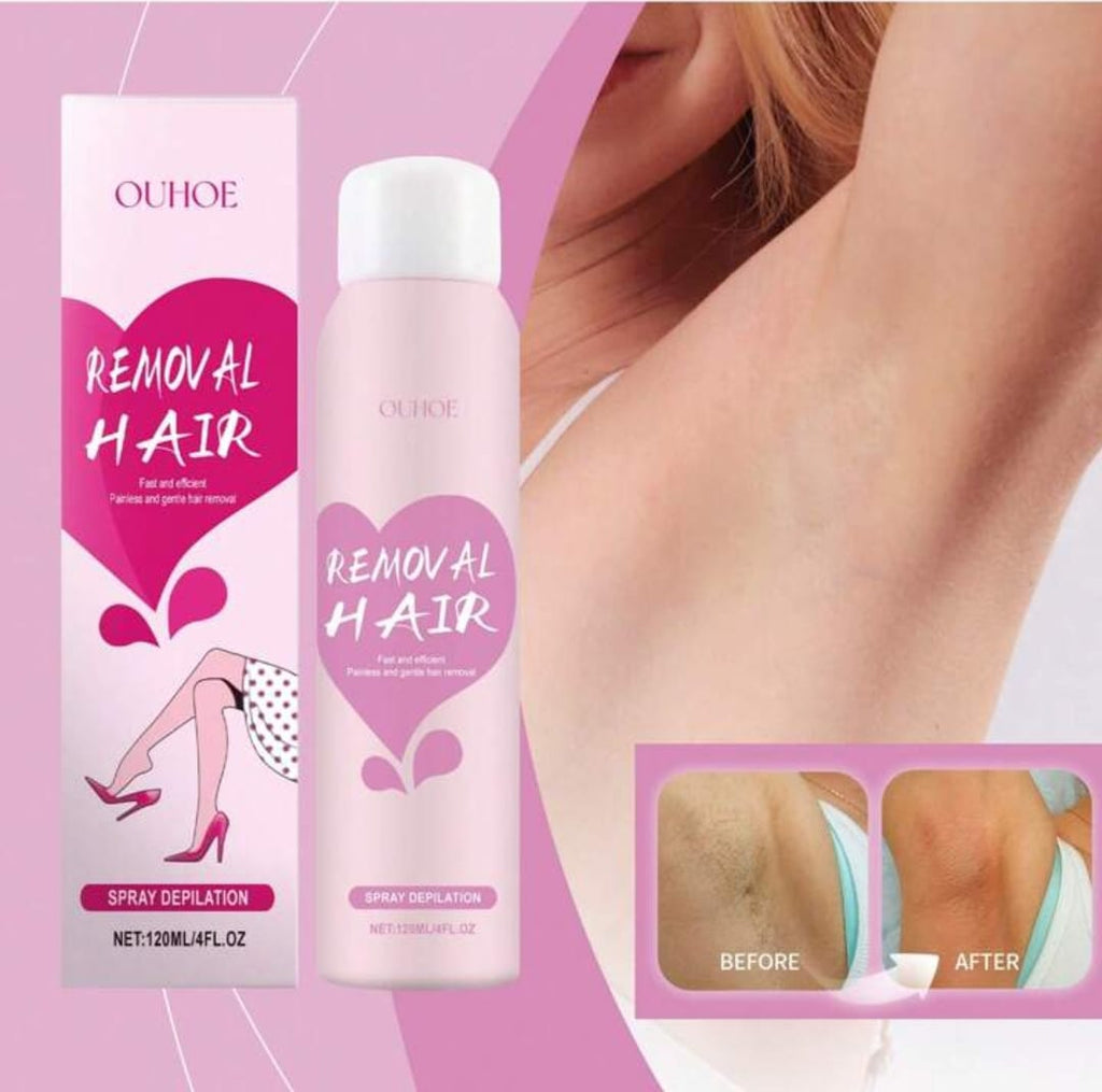 OUHOE Painless Hair Removal Spray For Smooth Skin On Legs Arms & Underarms