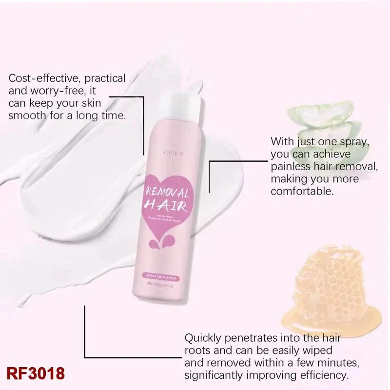 OUHOE Painless Hair Removal Spray For Smooth Skin On Legs Arms & Underarms