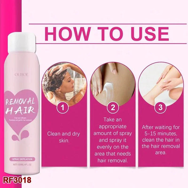 OUHOE Painless Hair Removal Spray For Smooth Skin On Legs Arms & Underarms