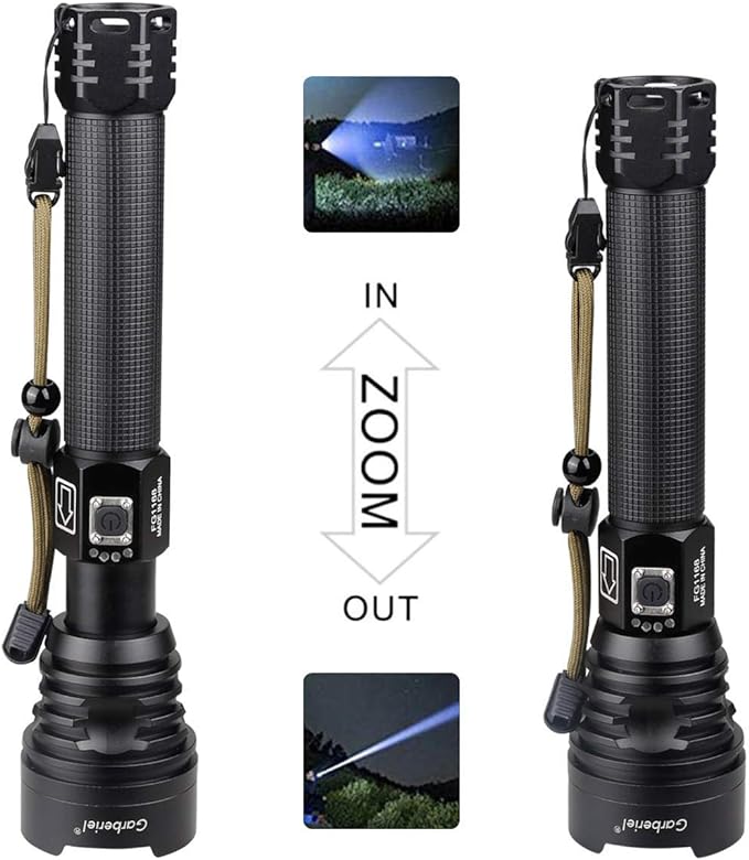 P90 LED Rechargeable Laser Flashlight for Outdoor Safety Use