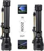 P90 LED Rechargeable Laser Flashlight for Outdoor Safety Use