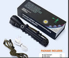 P90 LED Rechargeable Laser Flashlight for Outdoor Safety Use