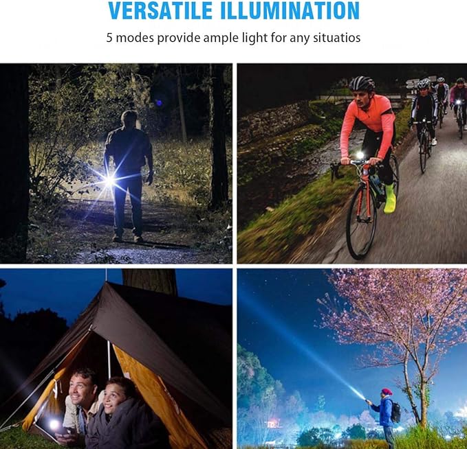 P90 LED Rechargeable Laser Flashlight for Outdoor Safety Use
