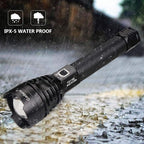 P90 LED Rechargeable Laser Flashlight for Outdoor Safety Use