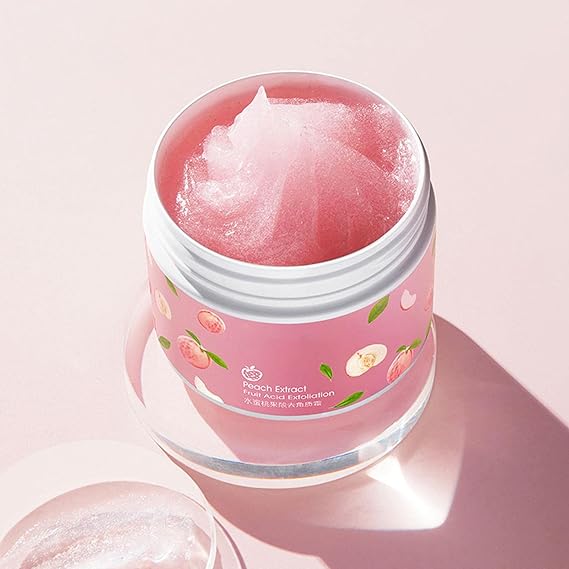 Peach Extract Fruit Acid Exfoliating Body Scrub For Smooth Bright Skin