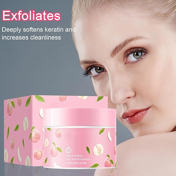 Peach Extract Fruit Acid Exfoliating Body Scrub For Smooth Bright Skin