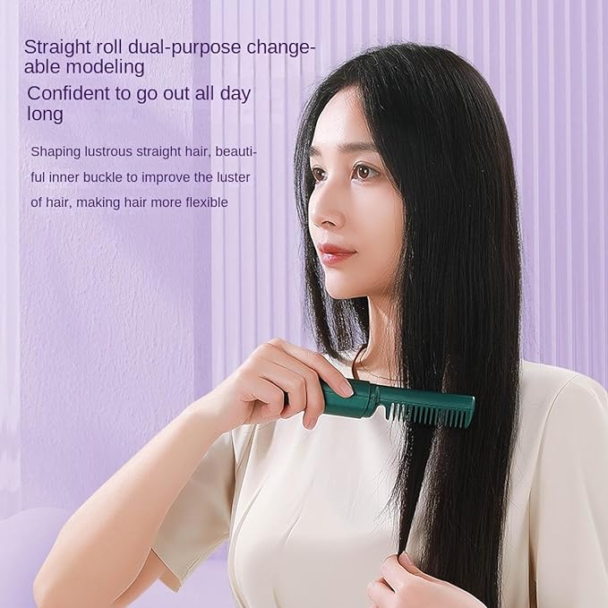 Portable Hair Straightener Comb for Frizz-Free Styling Anywhere