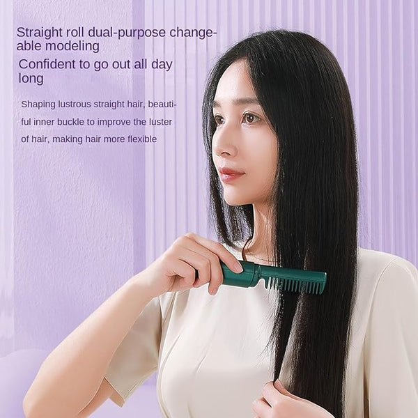Portable Hair Straightener Comb for Frizz-Free Styling Anywhere