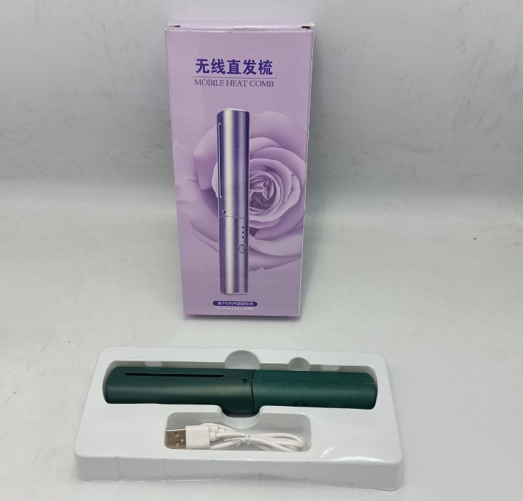 Portable Hair Straightener Comb for Frizz-Free Styling Anywhere