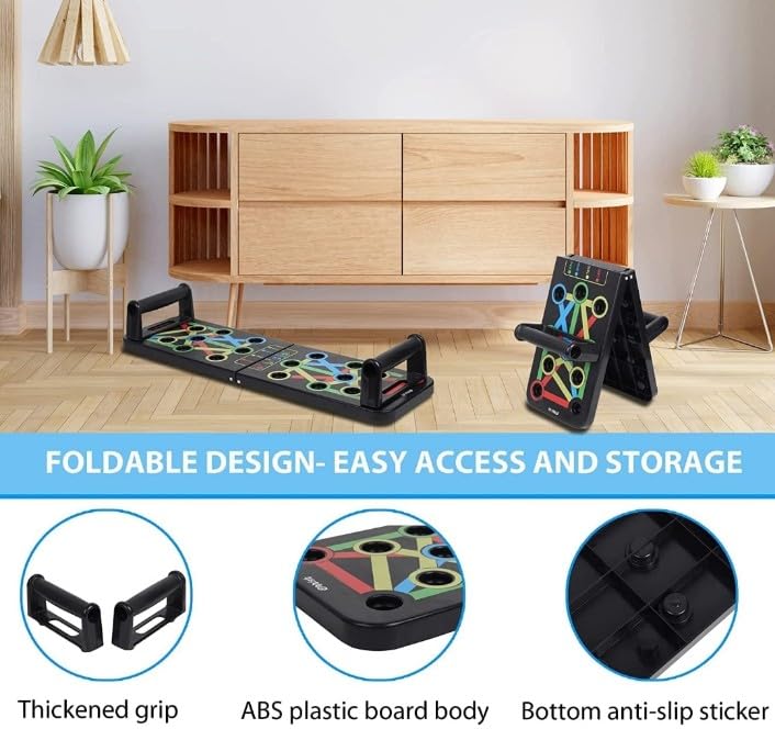 Color Coded Push Up Board System With Non-Slip Ergonomic Handles