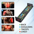 Color Coded Push Up Board System With Non-Slip Ergonomic Handles