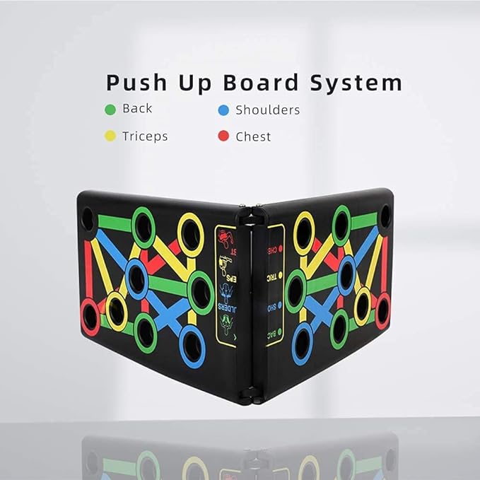 Color Coded Push Up Board System With Non-Slip Ergonomic Handles