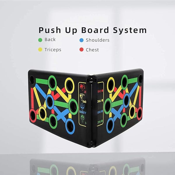 Color Coded Push Up Board System With Non-Slip Ergonomic Handles