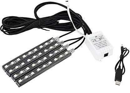 RGB Car Interior LED Neon Ambient Lights With Wireless Remote Control