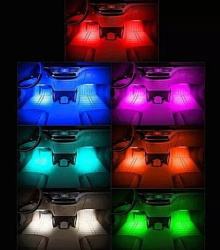 RGB Car Interior LED Neon Ambient Lights With Wireless Remote Control