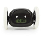 Yellow Robotic Alarm Clock For Kids Fun Tabletop Battery Powered Design