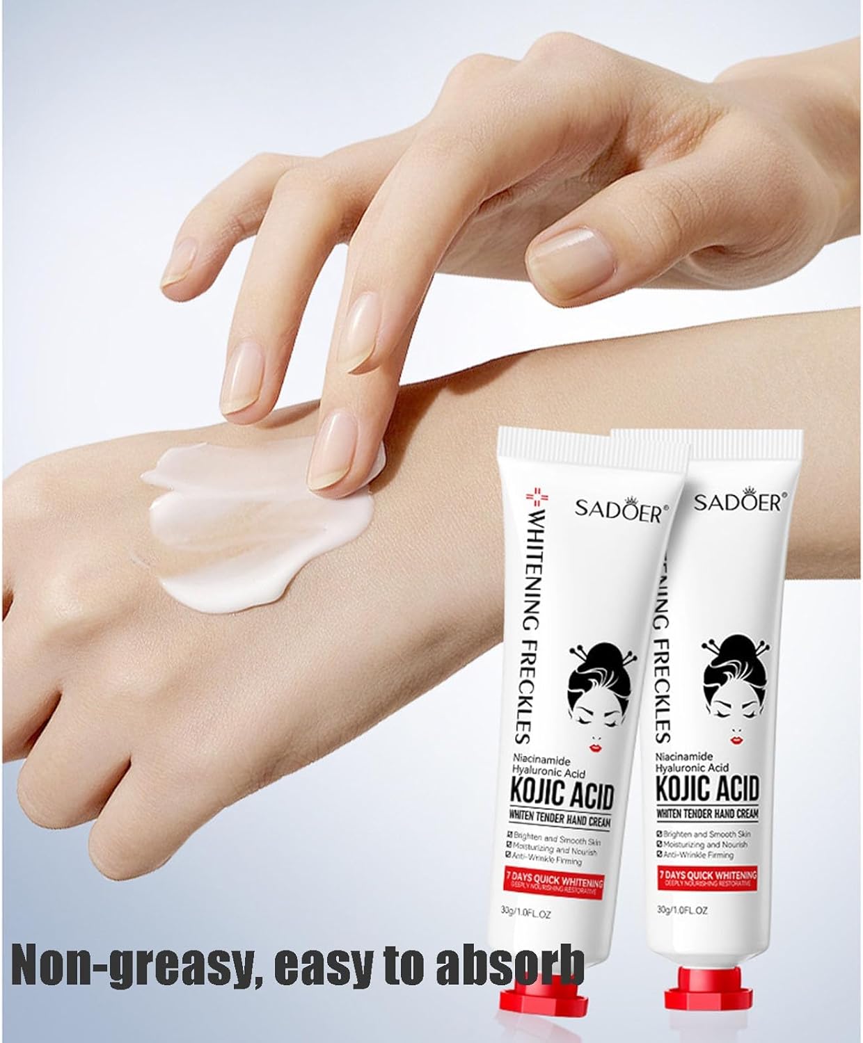 Sadoer Kojic Acid Hand Cream For Soft Bright Smooth Hydrated Hands