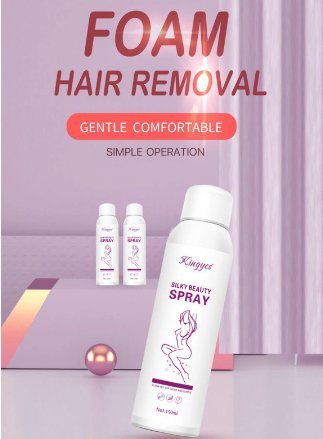 Silky Beauty Hair Removal Spray Foam For Smooth Painless Depilation