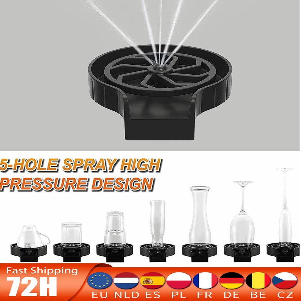 Automatic High Pressure Cup Washer Sink Mounted Bottle Glass Rinser