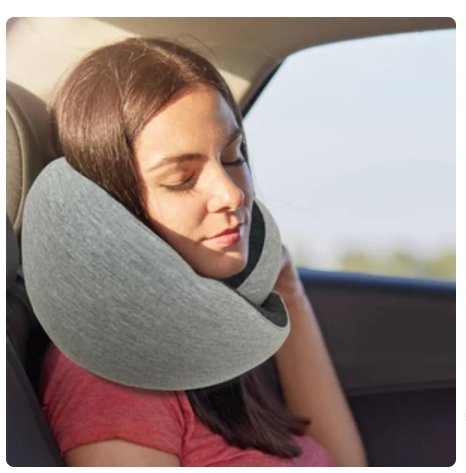 U-Shaped Memory Foam Travel Sleeping Pillow With Eye Mask And Earplugs