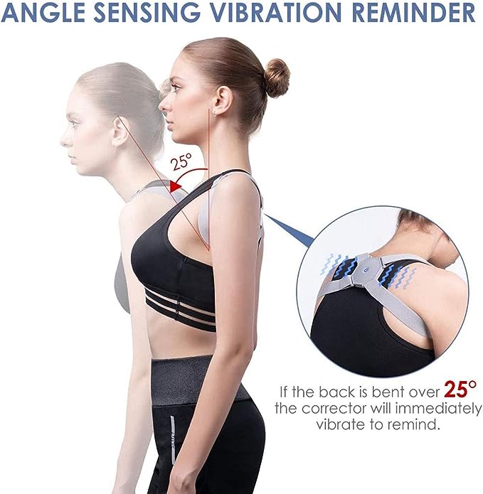 Smart Adjustable Posture Corrector Back Straightener With Vibration Alert