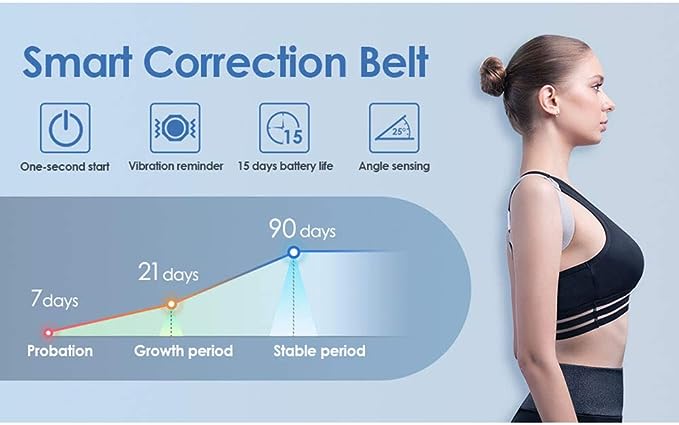 Smart Adjustable Posture Corrector Back Straightener With Vibration Alert