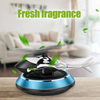 Solar Powered Car Aroma Diffuser Helicopter Rotating Purifier Freshener