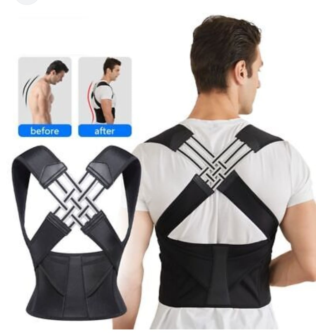 Posture Corrector Shoulder Back Support Belt Elastic Waistband