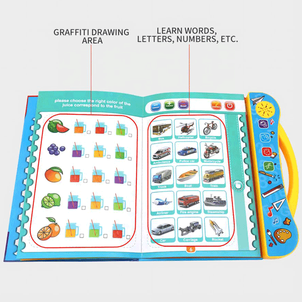 Interactive Phonetic Learning Book For Kids Educational Study Toy