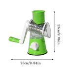 Table Top Drum Grater With Stainless Steel Slicer And Shredder Drums