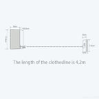 Retractable Telescopic Stainless Steel Clothesline Indoor Drying Rope
