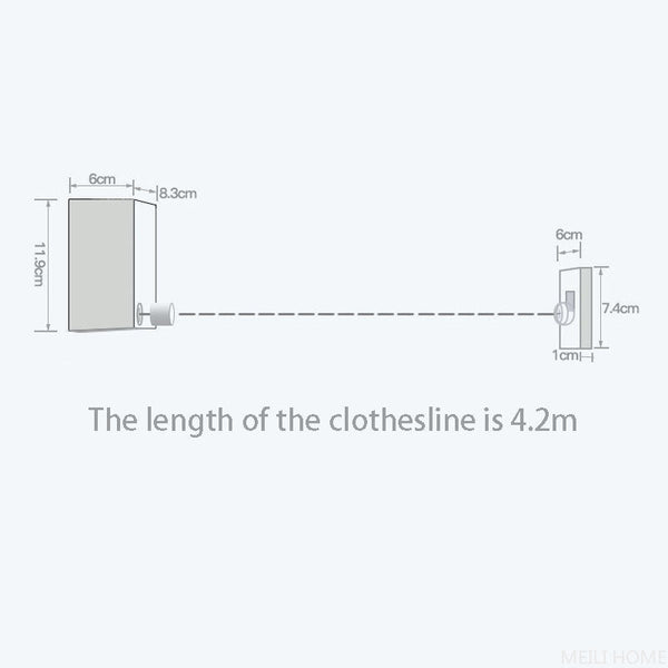 Retractable Telescopic Stainless Steel Clothesline Indoor Drying Rope