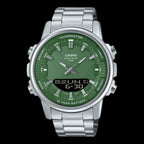 Turquoise Dial Men Watch Analog Digital Display Water Resistant