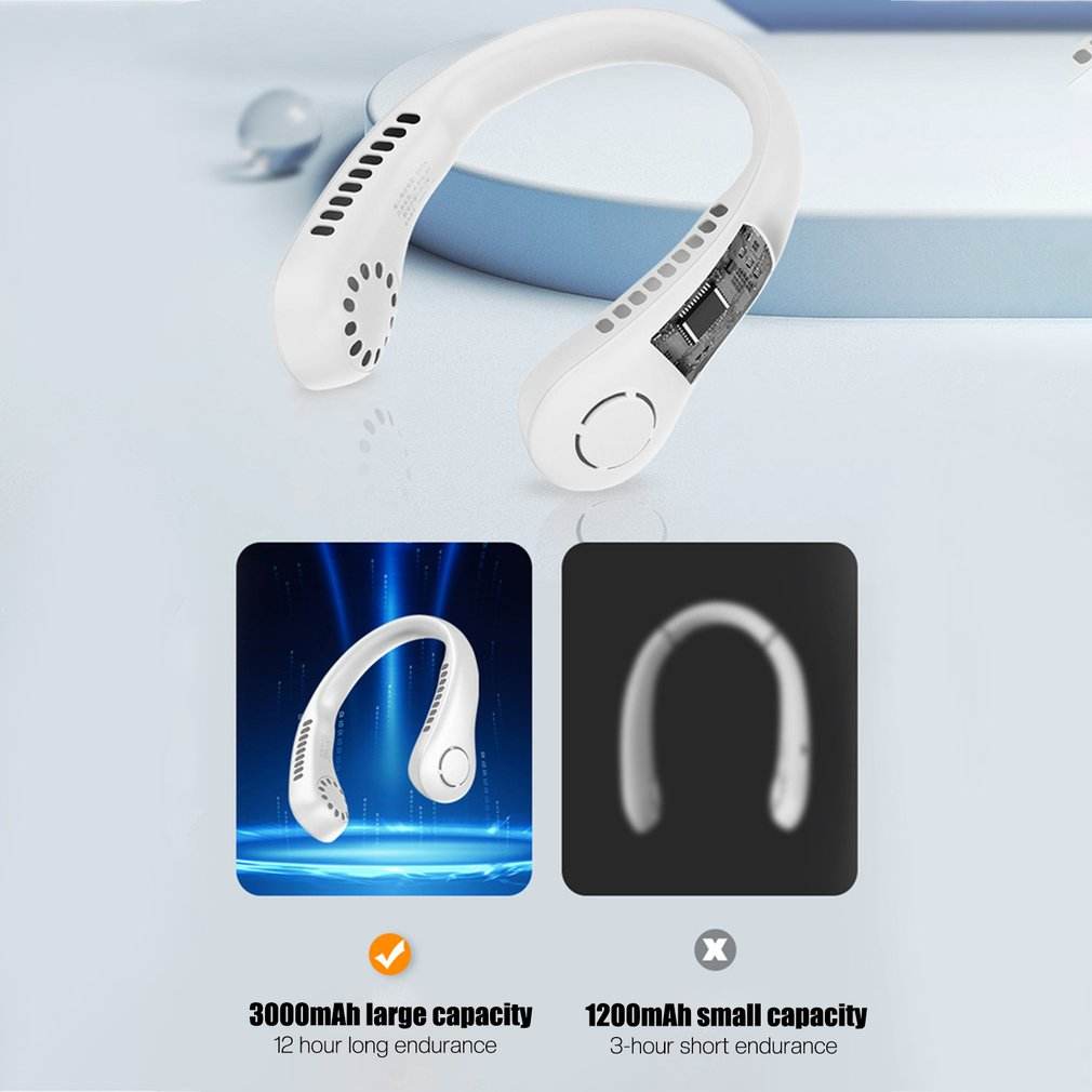 Bladeless Neck Hanging Fan Portable Hands-Free Cooling 42 Holes