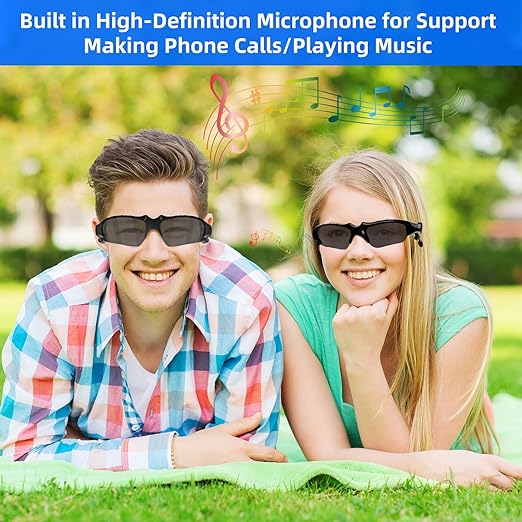 Wireless Bluetooth Headset Sunglasses with Polarized Audio Style