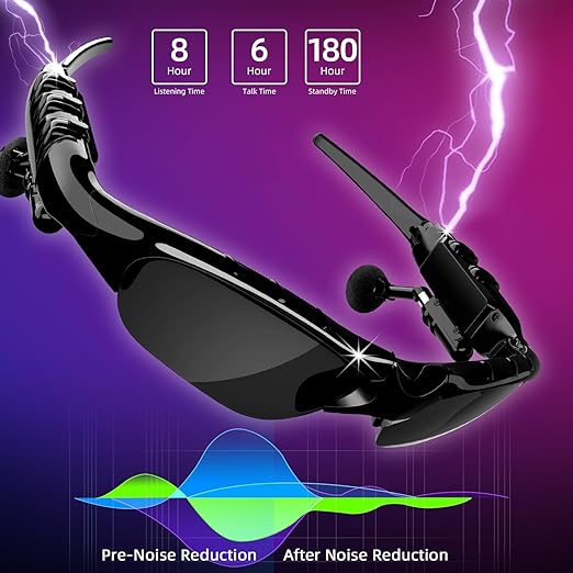 Wireless Bluetooth Headset Sunglasses with Polarized Audio Style