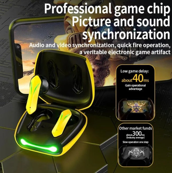 Wireless Gaming Earbuds Bluetooth 5.0 With Dual Touch Controls And LED