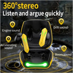 Wireless Gaming Earbuds Bluetooth 5.0 With Dual Touch Controls And LED