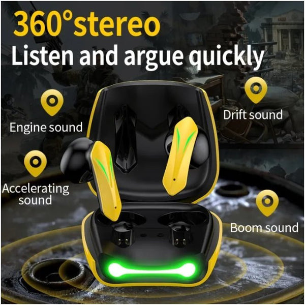 Wireless Gaming Earbuds Bluetooth 5.0 With Dual Touch Controls And LED
